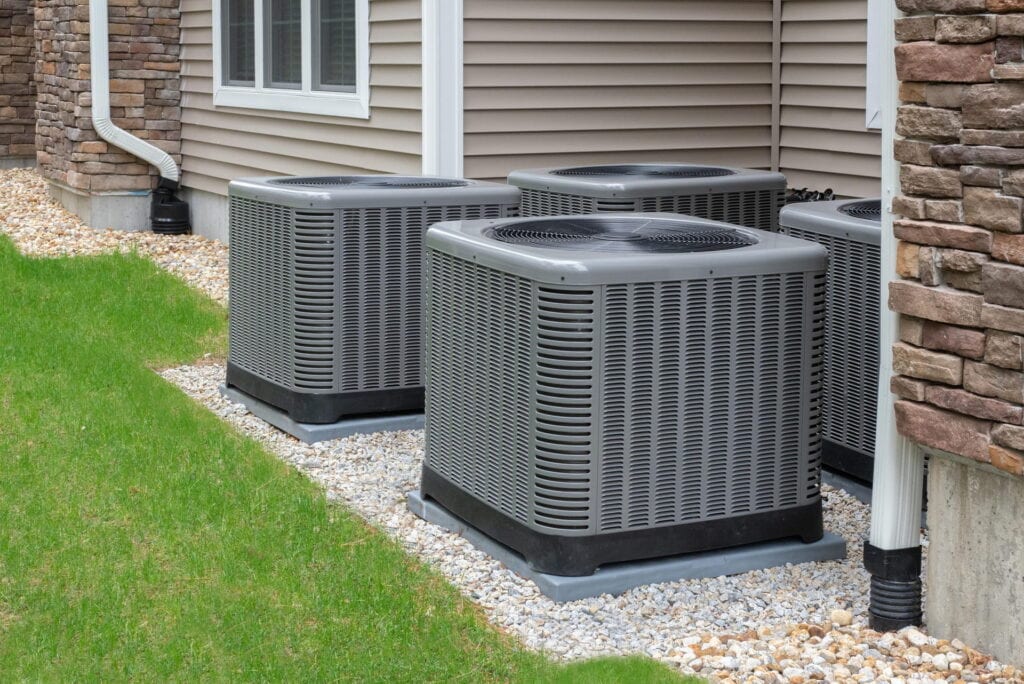 newly installed air conditioning units
