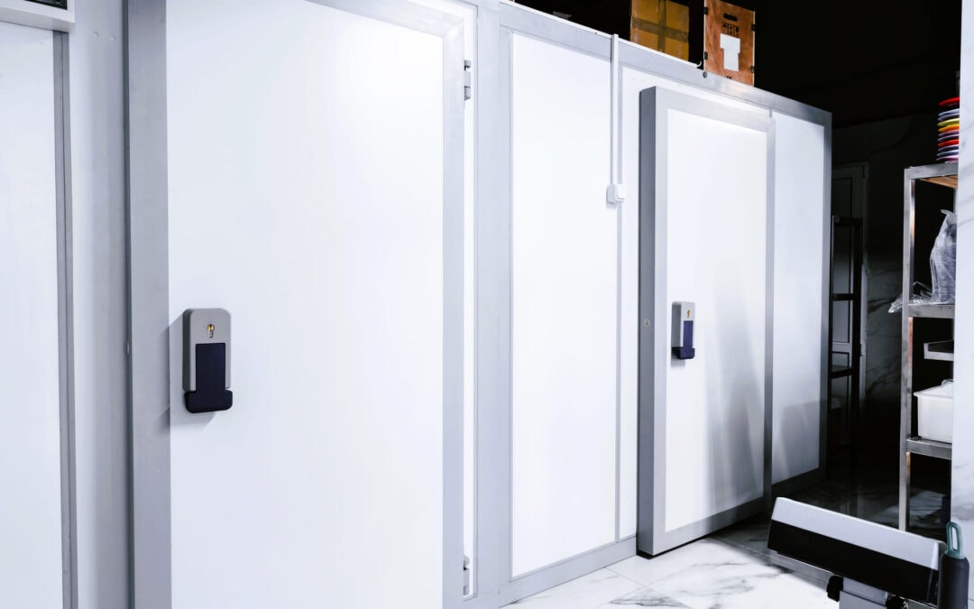 refrigerator-room-door-in-professional-kitchen-